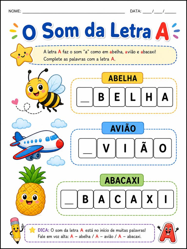 Página de amostra: O Som da Letra A
